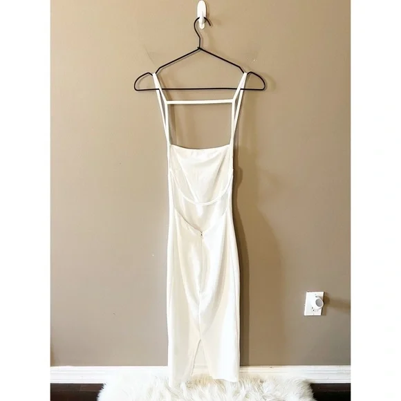 ASOS White Open Back Midi Dress - Picture 2 of 5